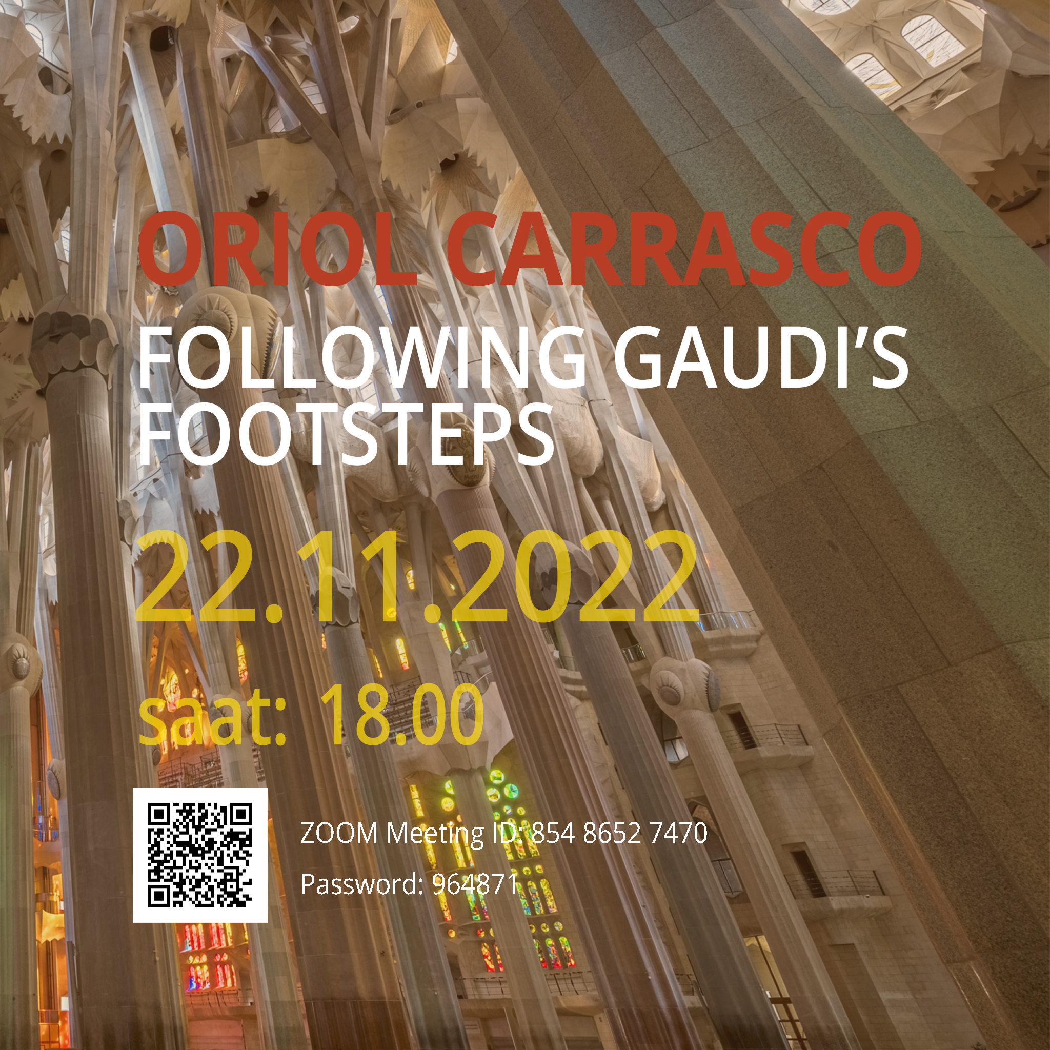 Mekan Konuşmaları No:95 Oriol Carrasco “Gaudí'nin İzinden”